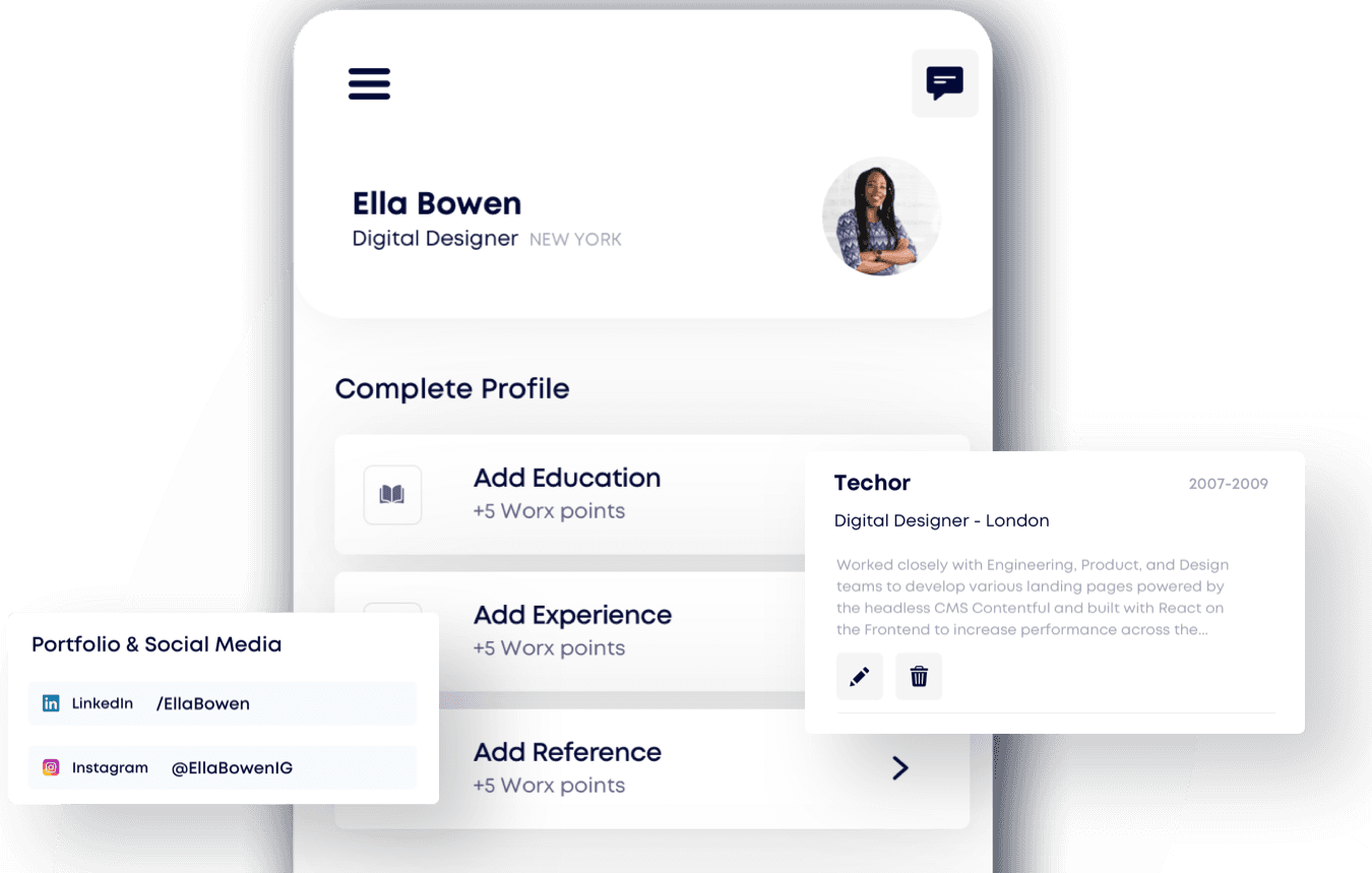 Mobile App Complete Your Profile Example