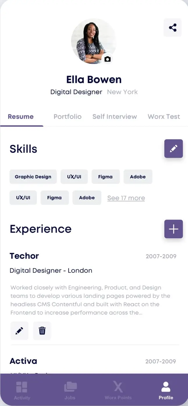 worxspace dashboard