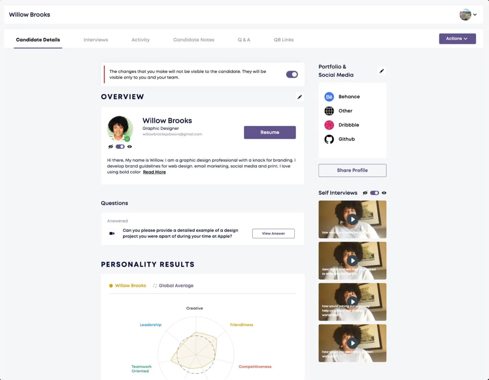 Willow Brooks Demo Page